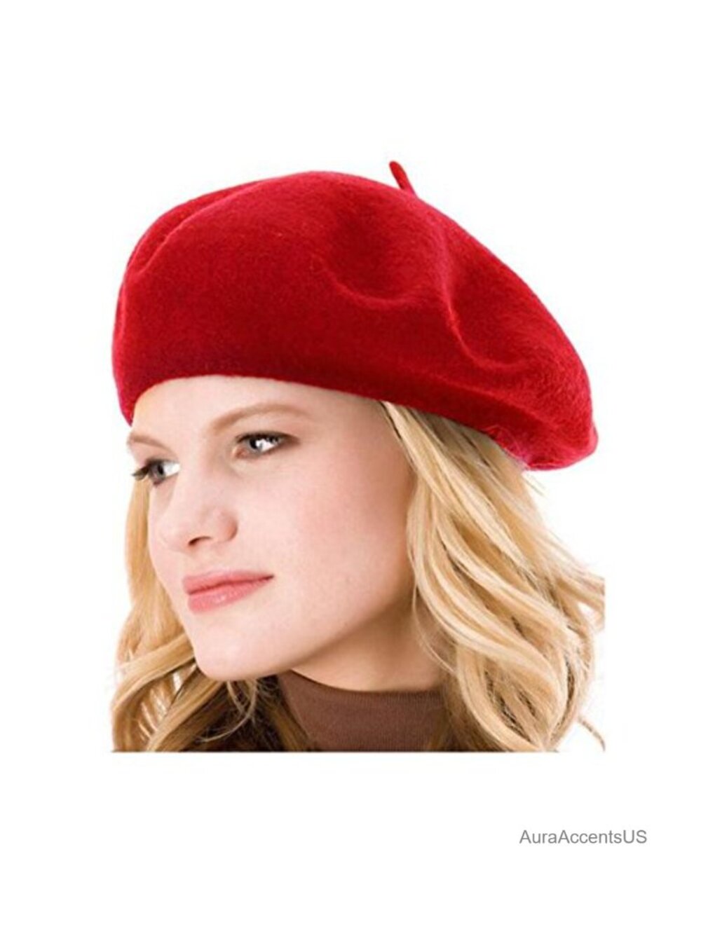 Wool French Beret Beanie Cap Hat Fitted French Themed Accessory
